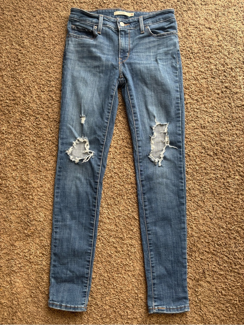 Levi's 711 Women's Skinny Jeans - Blue - Picture 2 of 6